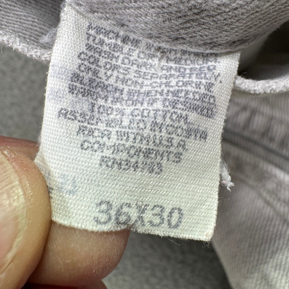 Vintage Lee Riveted Jeans Mens 36x30 (34) Gray Denim Straight Regular 90s Grunge - Picture 4 of 12